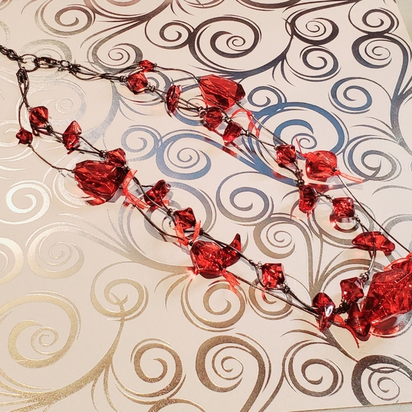 Vintage Unique Red Rock Necklace - Picture 4 of 6